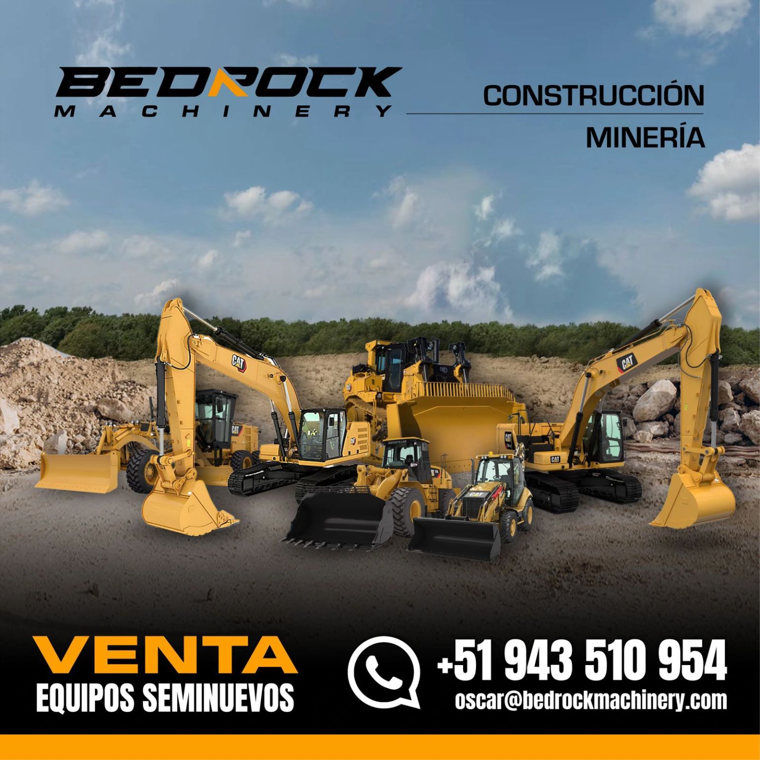 Equipo de MultiMAQ Per&uacute; junto a maquinaria pesada